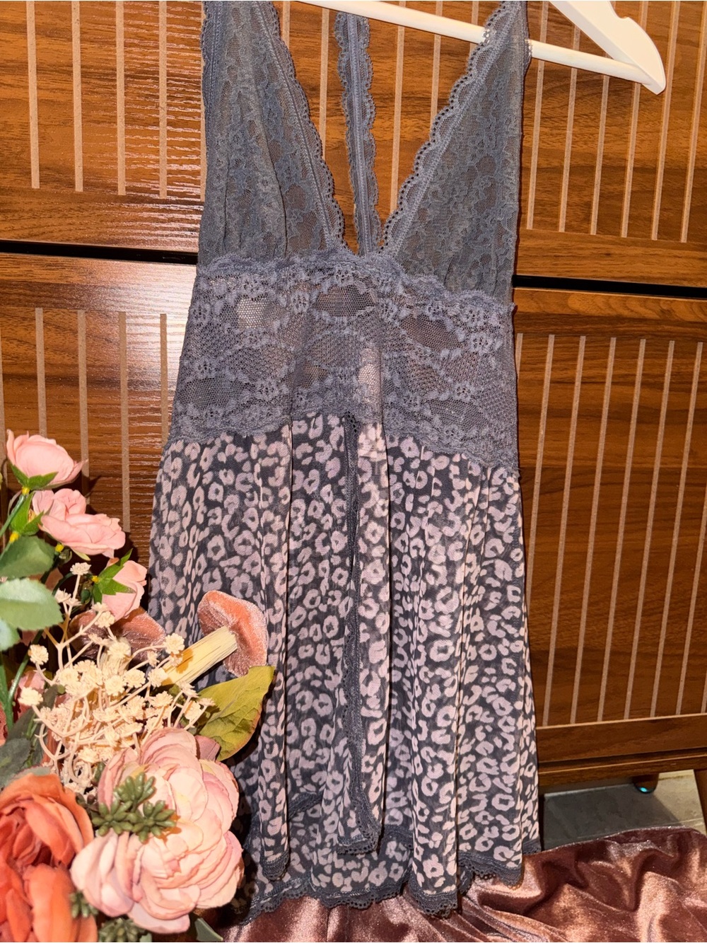 Victoria Secret intimate Sheer Lace Small Animal print